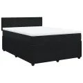cadre de lit et matelas Noir 160x200 cm Velours