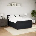 cadre de lit et matelas Noir 160x200 cm Velours