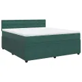 cadre de lit et matelas Vert foncé 180x200cm Velours