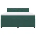 cadre de lit et matelas Vert foncé 180x200cm Velours