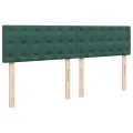 cadre de lit et matelas Vert foncé 180x200cm Velours