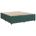 cadre de lit et matelas Vert foncé 180x200cm Velours