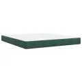 cadre de lit et matelas Vert foncé 180x200cm Velours