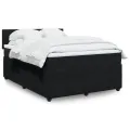 cadre de lit et matelas Noir 160x200 cm Velours