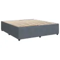 cadre de lit et matelas Gris foncé 180x200cm Velours