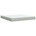 cadre de lit et matelas Gris clair 180x200cm Velours
