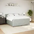 cadre de lit et matelas Gris clair 180x200cm Velours