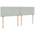 cadre de lit et matelas Gris clair 180x200cm Velours
