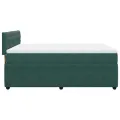 cadre de lit et matelas Vert foncé 140x200cm Velours