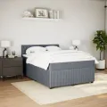 cadre de lit et matelas Gris foncé 140x200cm Velours
