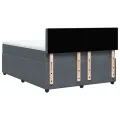 cadre de lit et matelas Gris foncé 140x200cm Velours