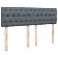 cadre de lit et matelas Gris foncé 140x200cm Velours
