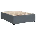 cadre de lit et matelas Gris foncé 140x200cm Velours