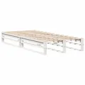 Cadre de lit sans matelas blanc 90x190 cm bois de pin massif