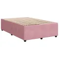 Cadre de lit sans matelas rose 120x190 cm velours