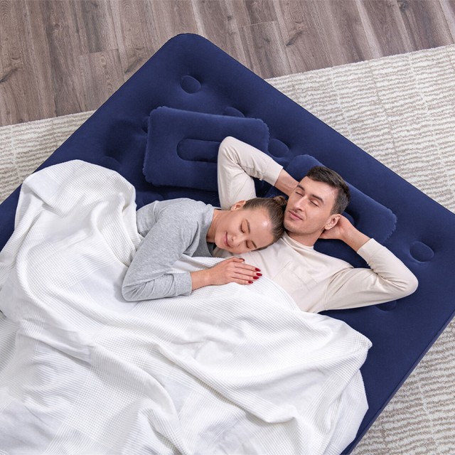 Bestway Colchon Doble con Hinchador y Almohadas 203x152x22 cm Hinchabl