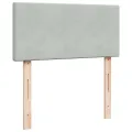 cadre de lit et matelas Gris clair 90x190 cm Velours