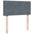 cadre de lit avec matelas Gris foncé 100x200 cm