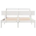 Cadre de lit sans matelas blanc 160x200 cm bois de pin massif