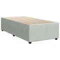 cadre de lit et matelas Gris clair 100x200cm Velours
