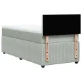 cadre de lit et matelas Gris clair 100x200cm Velours