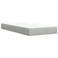 cadre de lit et matelas Gris clair 100x200cm Velours