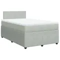 cadre de lit et matelas gris clair 120x190cm velours