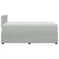 cadre de lit et matelas gris clair 120x190cm velours