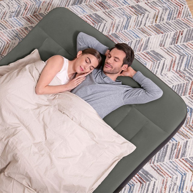 Bestway Colchon Doble con Hinchador Integrado de Pilas 203x152x30 cm H