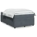 cadre de lit et matelas gris foncé 120x190cm velours