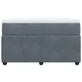 cadre de lit et matelas gris foncé 120x190cm velours