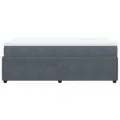 cadre de lit et matelas gris foncé 120x190cm velours