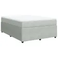 cadre de lit et matelas Gris clair 140x190cm Velours