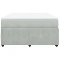 cadre de lit et matelas Gris clair 140x190cm Velours