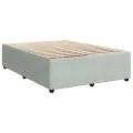 cadre de lit et matelas Gris clair 140x190cm Velours