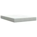cadre de lit et matelas Gris clair 140x190cm Velours