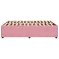 Cadre de lit sans matelas rose 140x190 cm velours