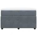 cadre de lit et matelas Gris foncé 120x200cm Velours