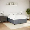 Cadre de lit sans matelas gris foncé 140x190 cm velours