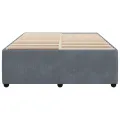 Cadre de lit sans matelas gris foncé 140x190 cm velours