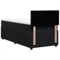 cadre de lit avec matelas Noir 90x190 cm Velours