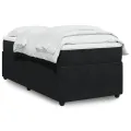 cadre de lit avec matelas Noir 90x190 cm Velours