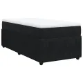cadre de lit avec matelas Noir 90x190 cm Velours