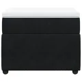 cadre de lit avec matelas Noir 90x190 cm Velours