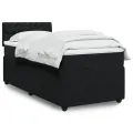 cadre de lit avec matelas Noir 90x190 cm Velours