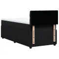 cadre de lit avec matelas Noir 90x190 cm Velours