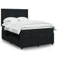 cadre de lit avec matelas Noir 140x190 cm Velours