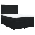 cadre de lit avec matelas Noir 140x190 cm Velours