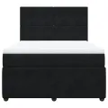 cadre de lit avec matelas Noir 140x190 cm Velours