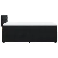 cadre de lit avec matelas Noir 90x190 cm Velours